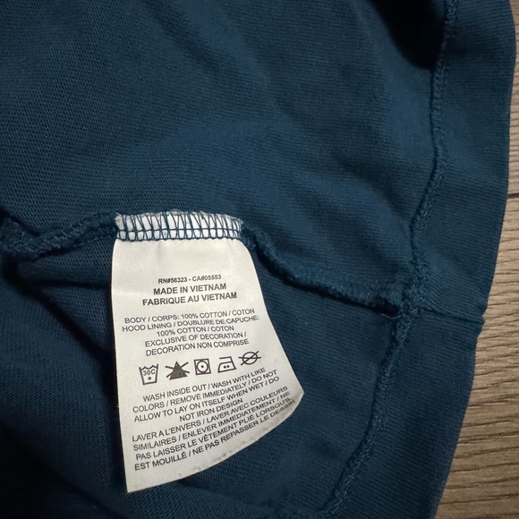 Nike Teal Blue Cropped Sweatshirt Hoodie Women’s Size M - Picture 6 of 7